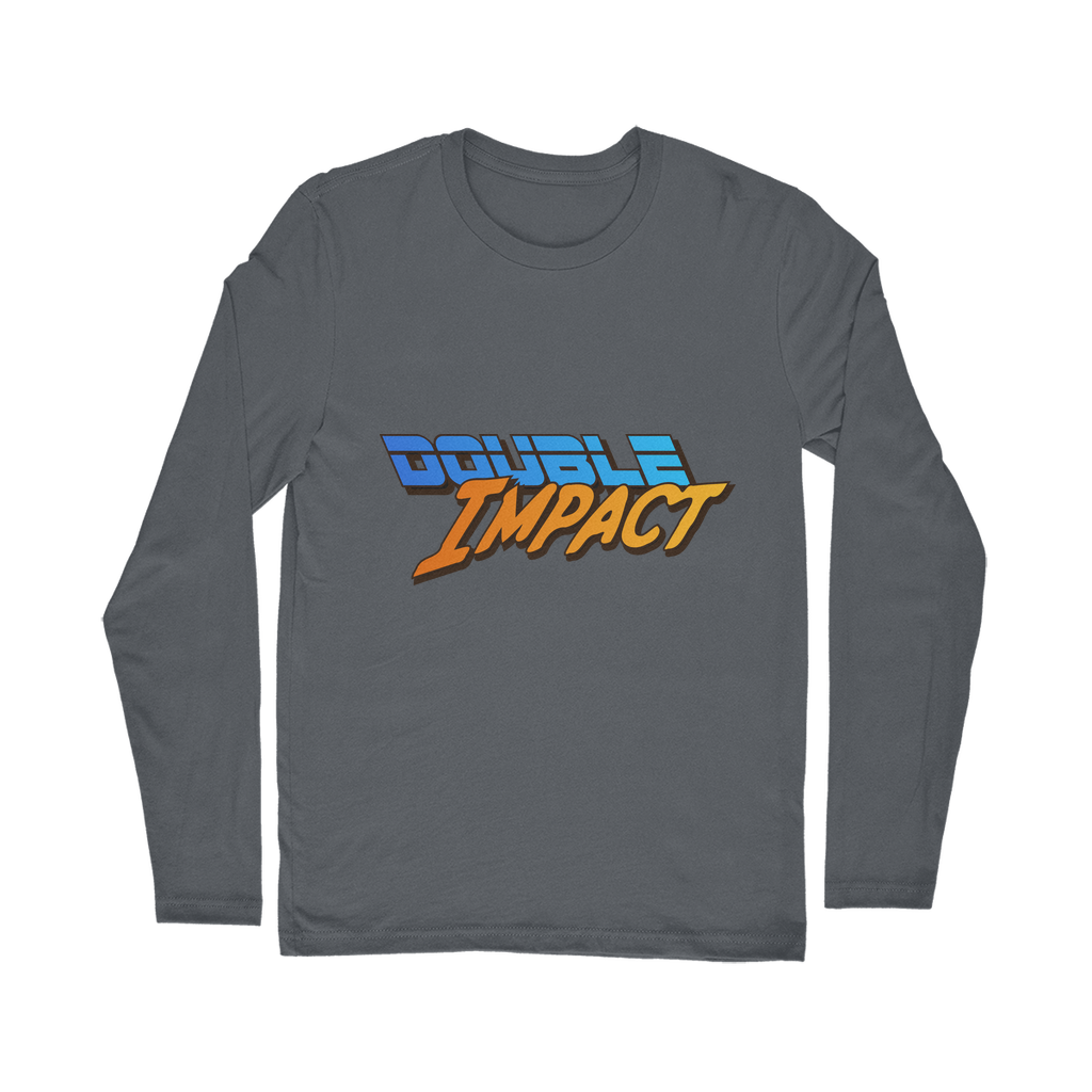 Double Impact (USA) Blue and Orange Unisex Long Sleeve Tee