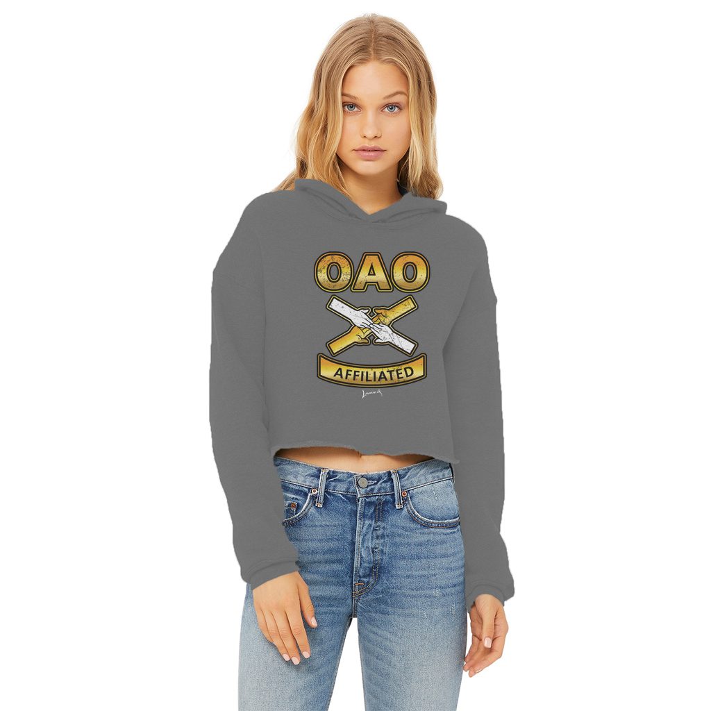 Over All Obstacles (USA) "Coat of Arms" Women's Wear Crop Top Hoodie