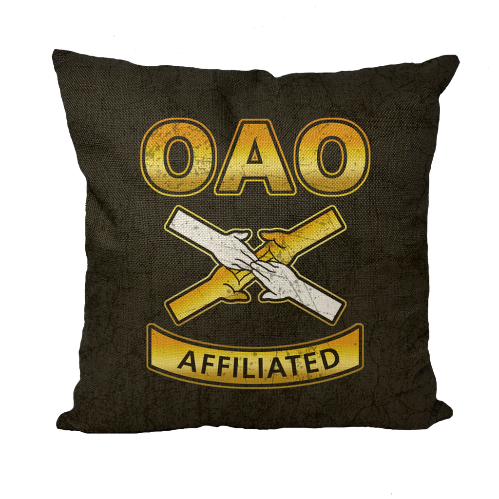 Over All Obstacles (USA) "Coat of Arms" Throw Pillow