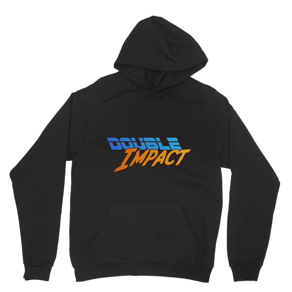 Double Impact (USA) Blue and Orange Pullover Hoodie