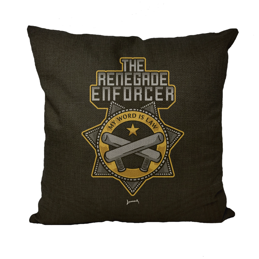 Renegade Enforcer (USA) "My Word is Law" Throw Pillow