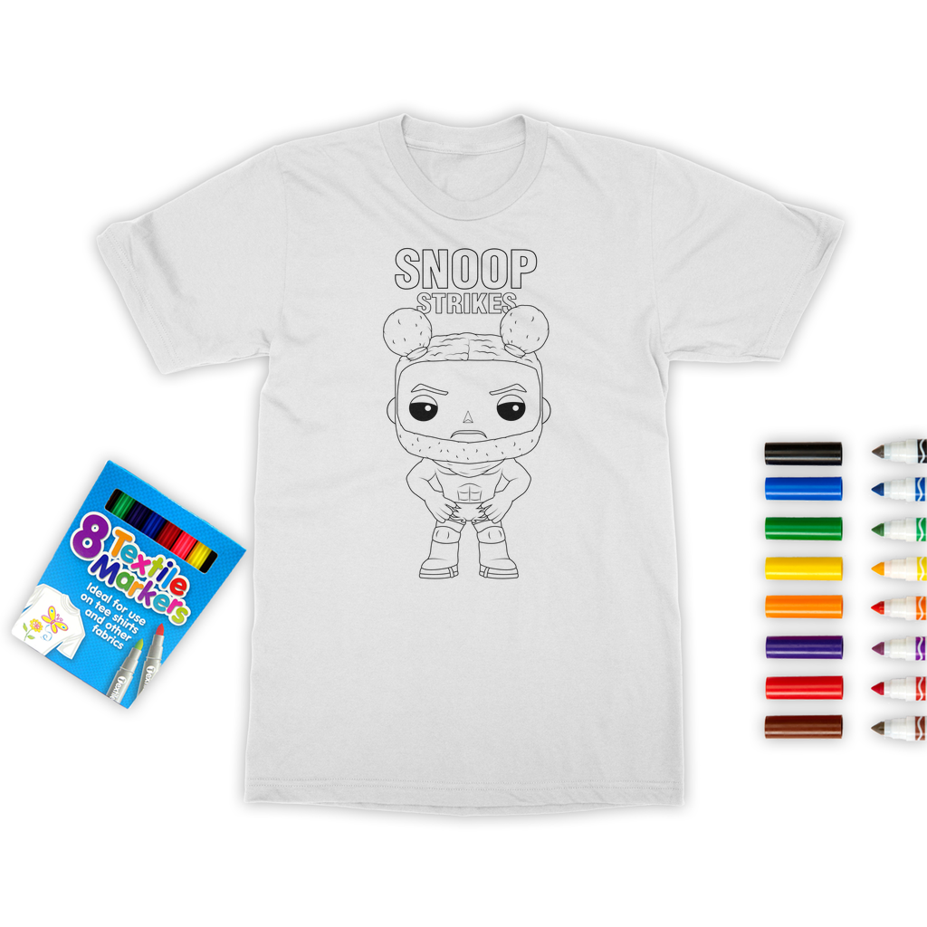 Snoop Strikes (USA) "Lil Snoop" Color Me! Tee with Marker Set