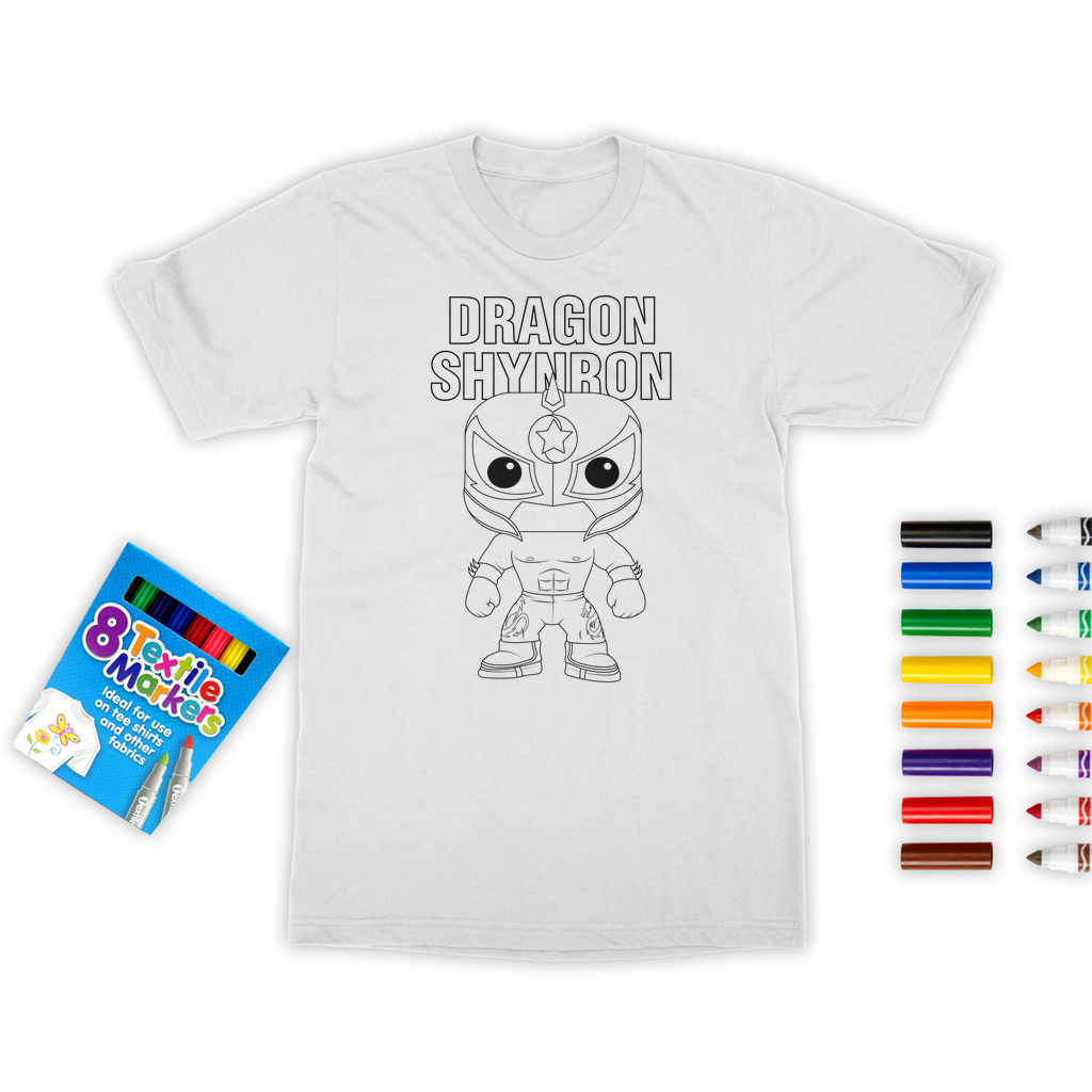 Dragon Shynron (USA) "Lil Dragon" Color Me! Tee with Marker Set