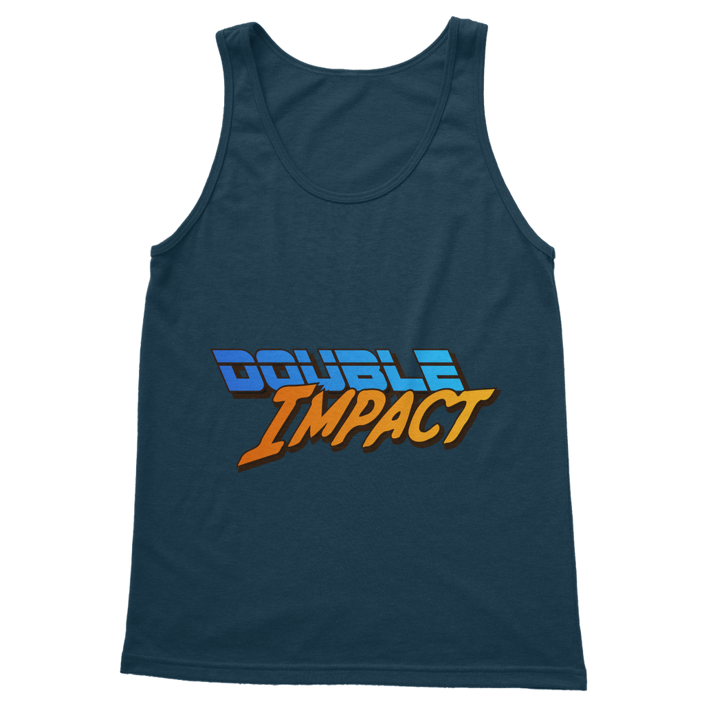 Double Impact (USA) Blue and Orange Women's Wear Tank Top