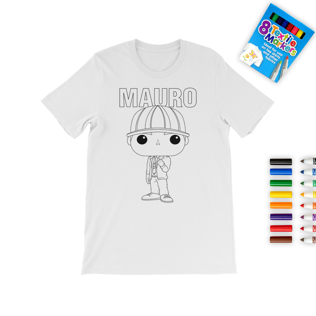 Mauro (BOL) "Lil Mauro" Color Me! Tee with Marker Set