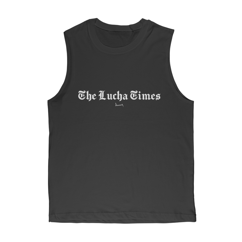 Lucha Times (White) Premium Adult Muscle TankTop