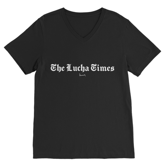 Lucha Times (White) Unisex V Neck Tee