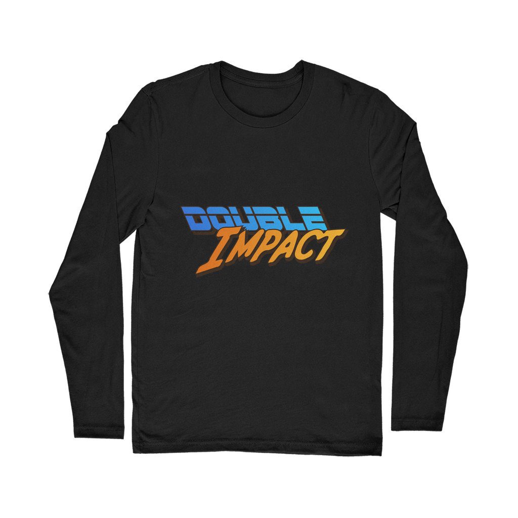 Double Impact (USA) Blue and Orange Unisex Long Sleeve Tee