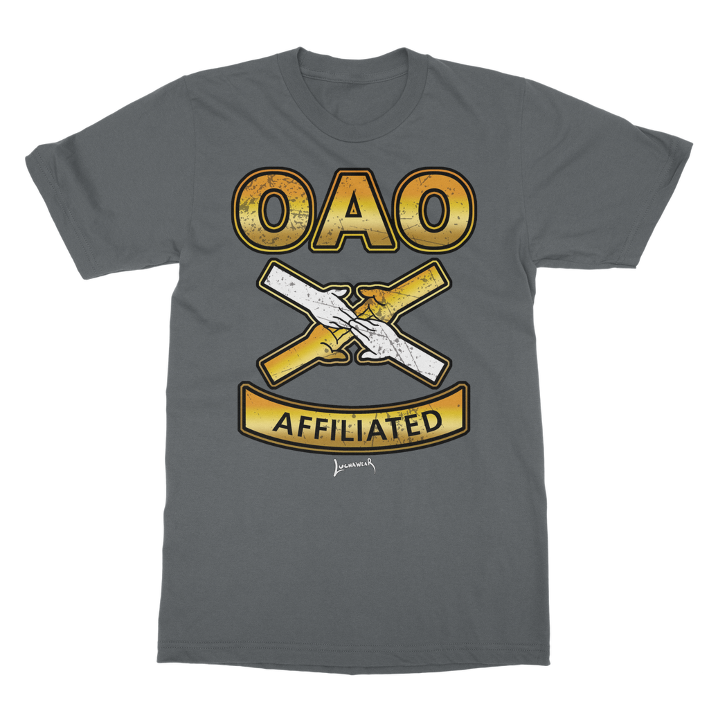 Over All Obstacles (USA) "Coat of Arms" Unisex Heavy Cotton Tee