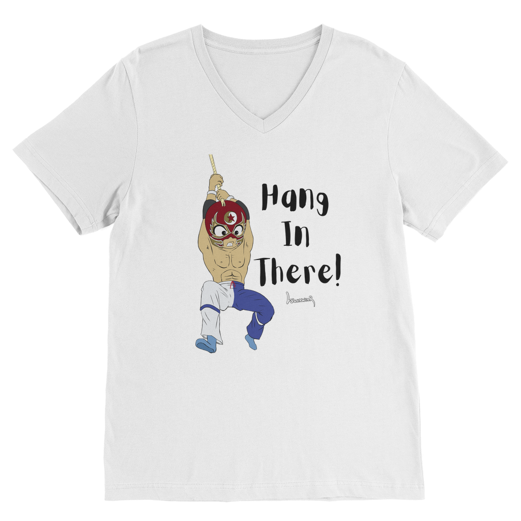 Shynron (USA) "Hang in There" V Neck Tee