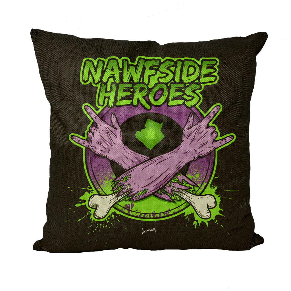 Nawfside Heroes (USA) "Coat of Arms" Throw Pillow