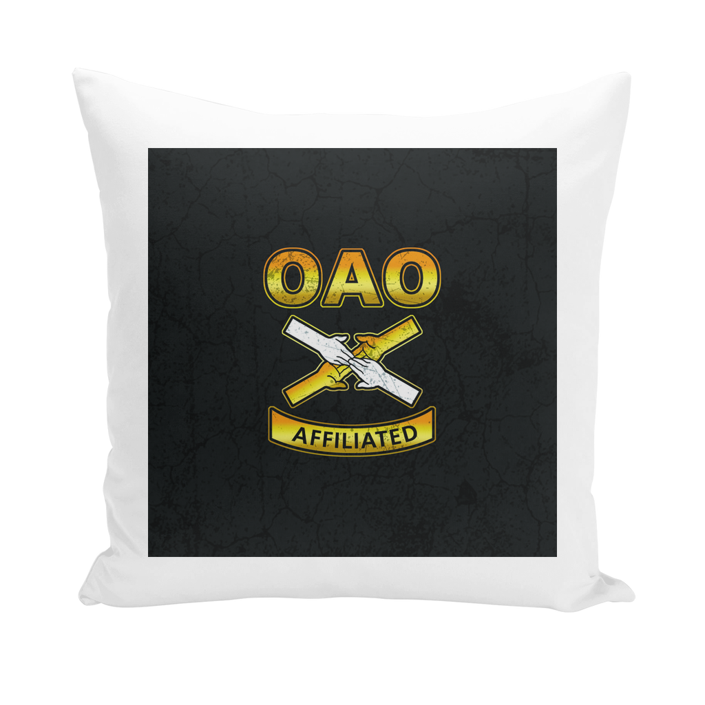 Over All Obstacles (USA) "Coat of Arms" Throw Pillow