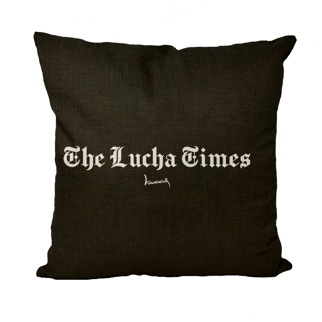 Lucha Times (White) Throw Pillow