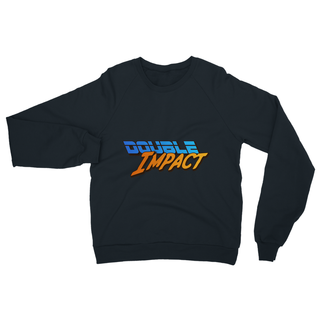 Double Impact (USA) Blue and Orange Unisex Sweatshirt