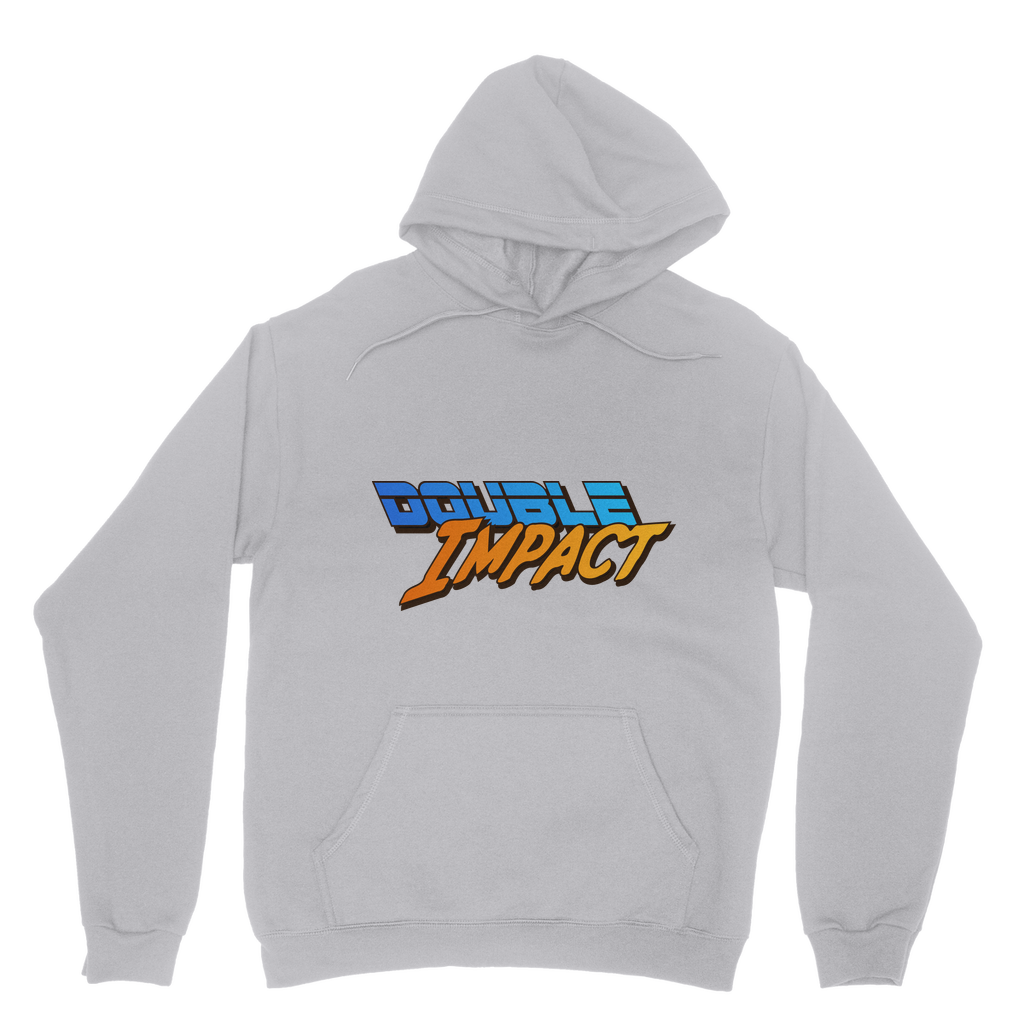 Double Impact (USA) Blue and Orange Pullover Hoodie