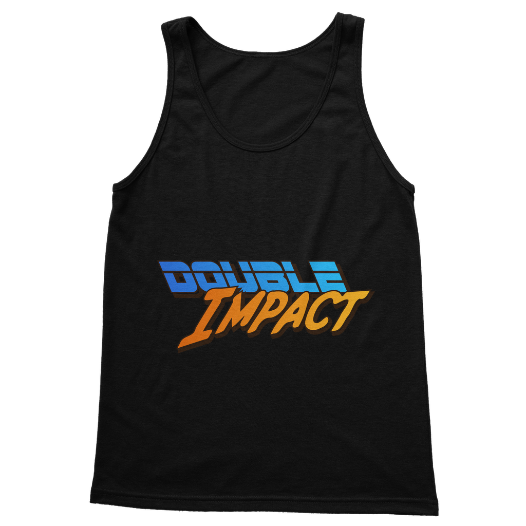 Double Impact (USA) Blue and Orange Women's Wear Tank Top