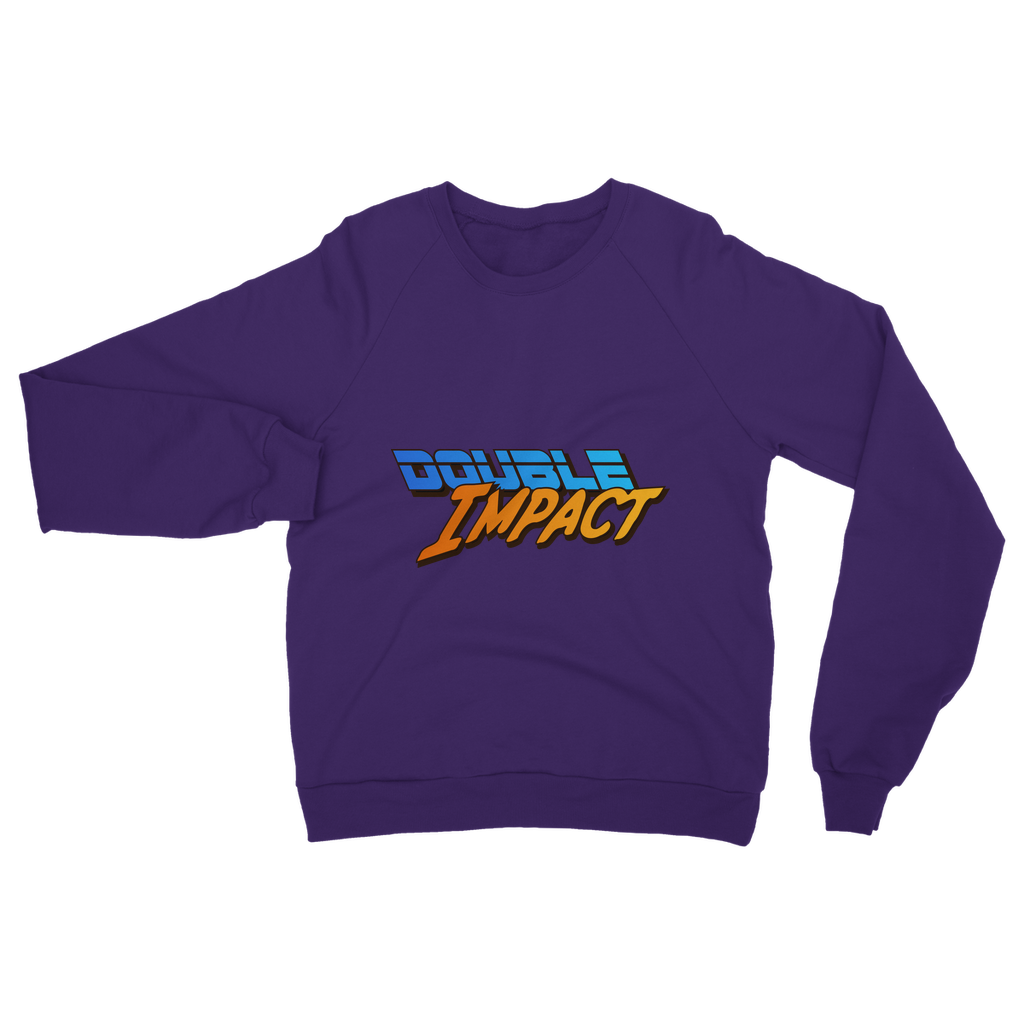 Double Impact (USA) Blue and Orange Unisex Sweatshirt