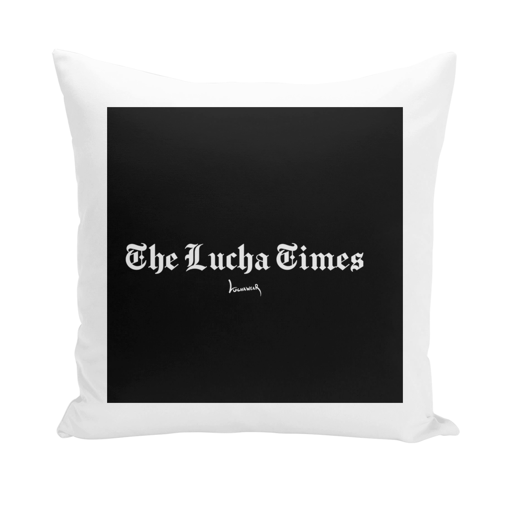 Lucha Times (White) Throw Pillow