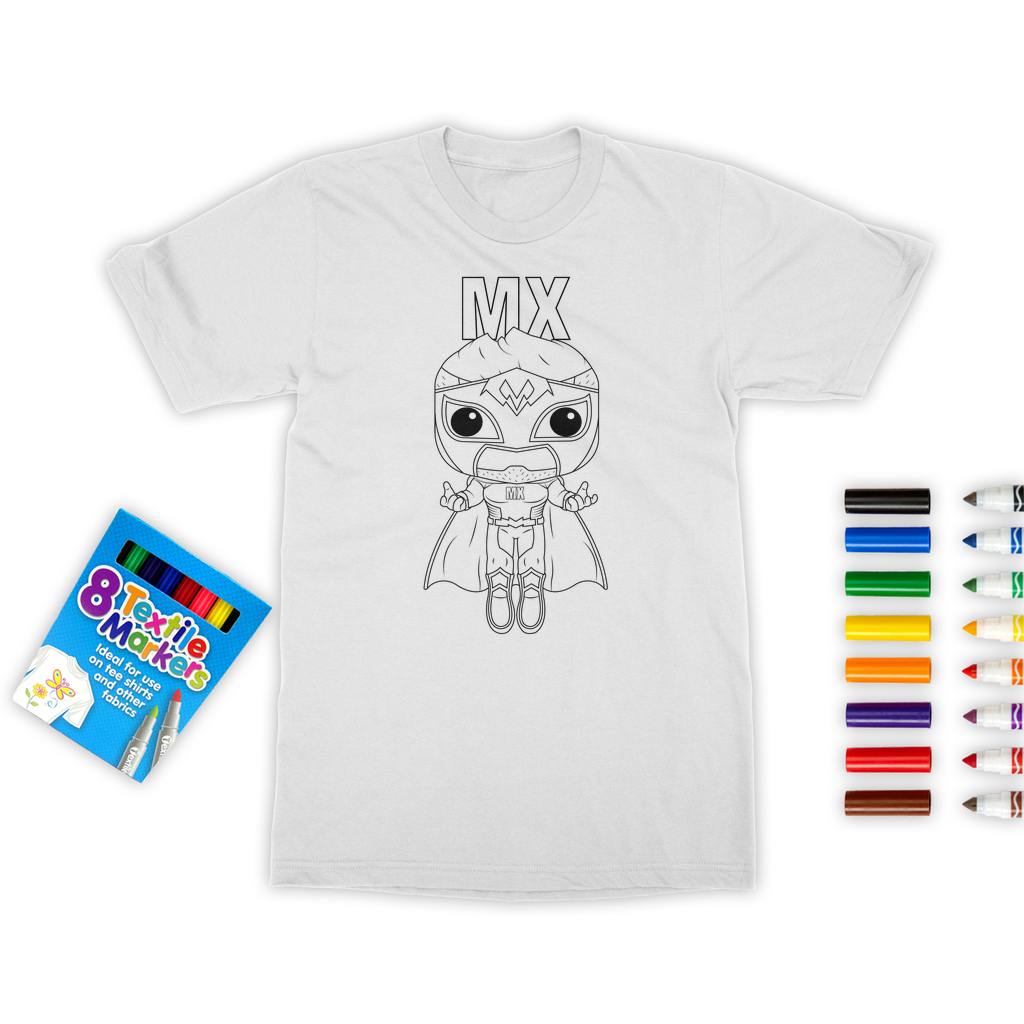 Mx (CHL) "Lil Mx" Color Me! Tee with Marker Set