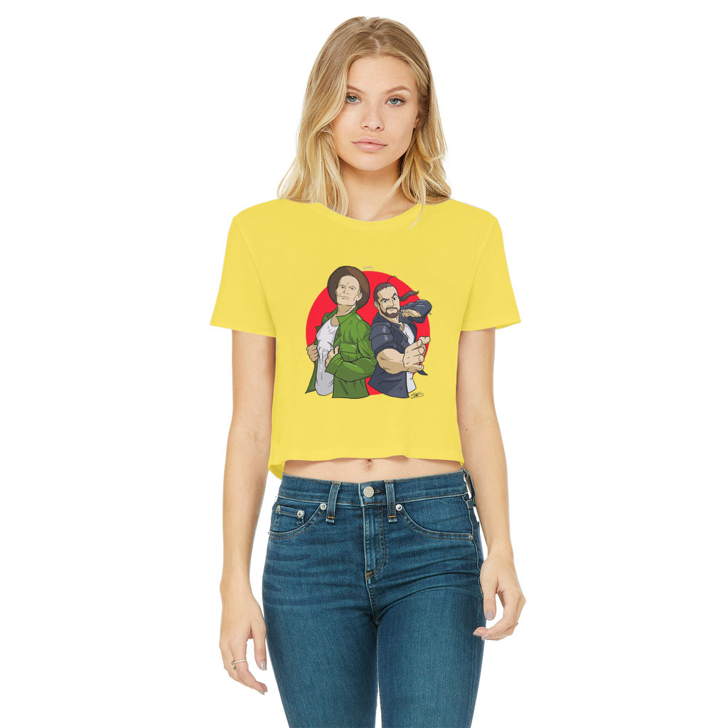 Double Impact (USA) "Comic Attack" Women's Wear Crop Top