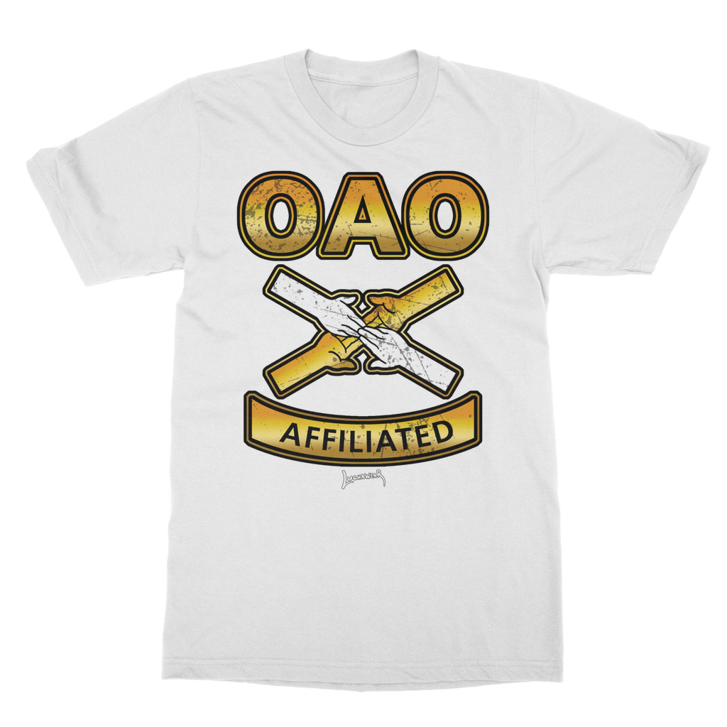 Over All Obstacles (USA) "Coat of Arms" Unisex Heavy Cotton Tee