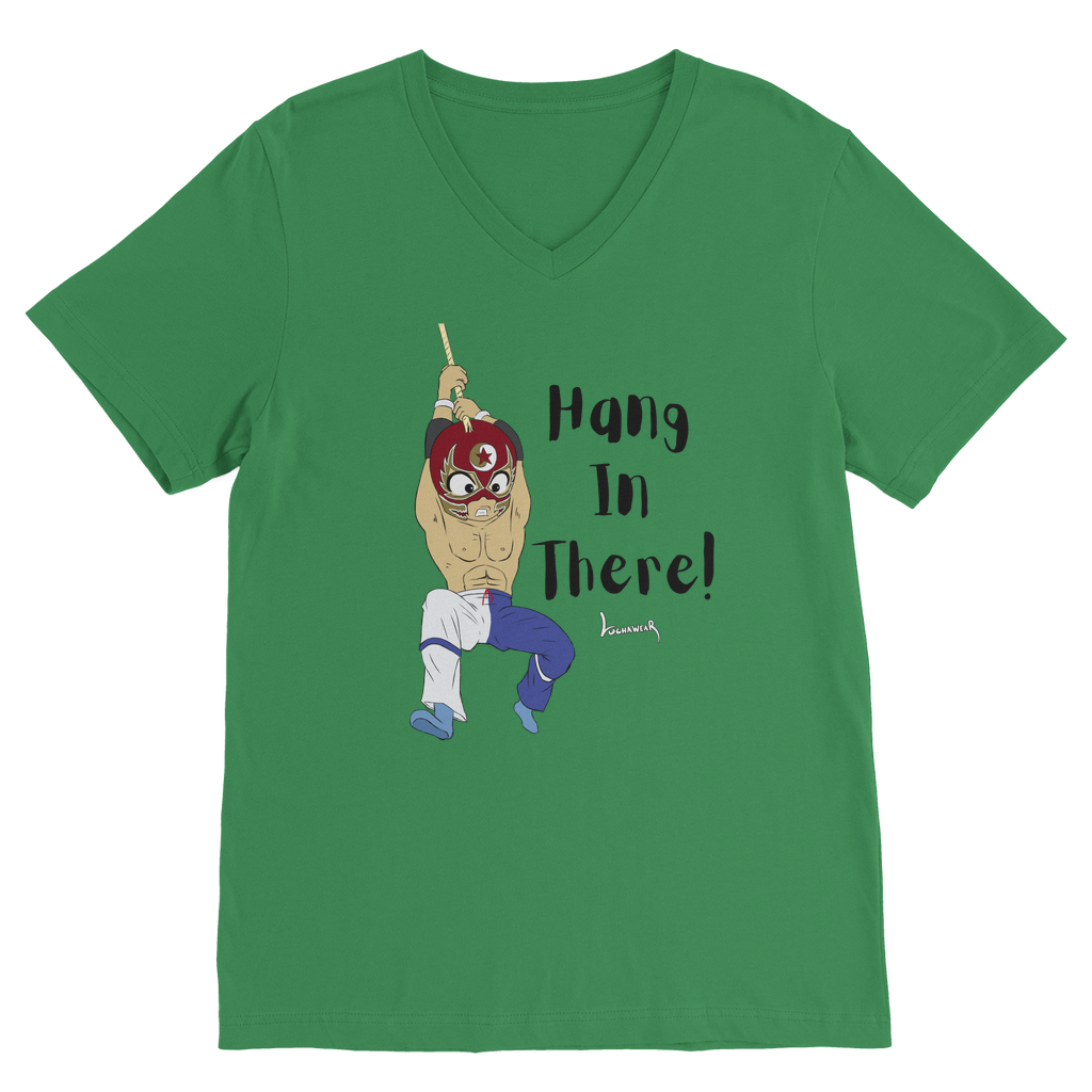 Shynron (USA) "Hang in There" V Neck Tee