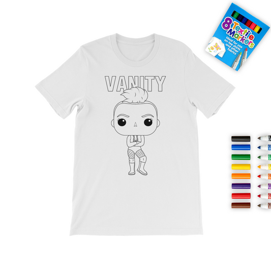 Vanity (USA) "Lil Vanity" Color Me! Tee with Marker Set