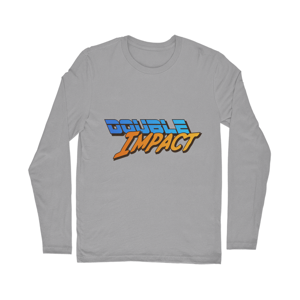 Double Impact (USA) Blue and Orange Unisex Long Sleeve Tee