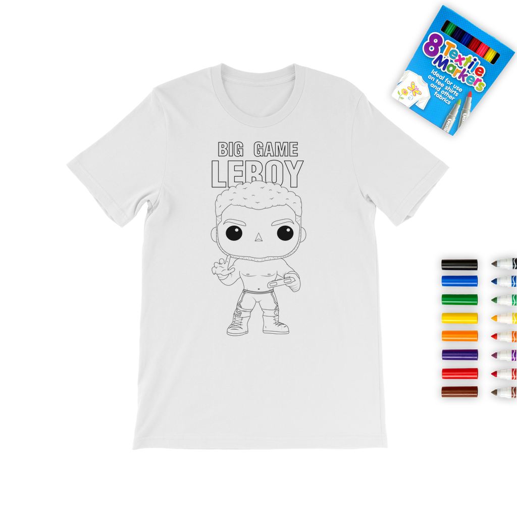 Big Game Leroy (USA) "Lil Leroy" Color Me! Tee with Marker Set