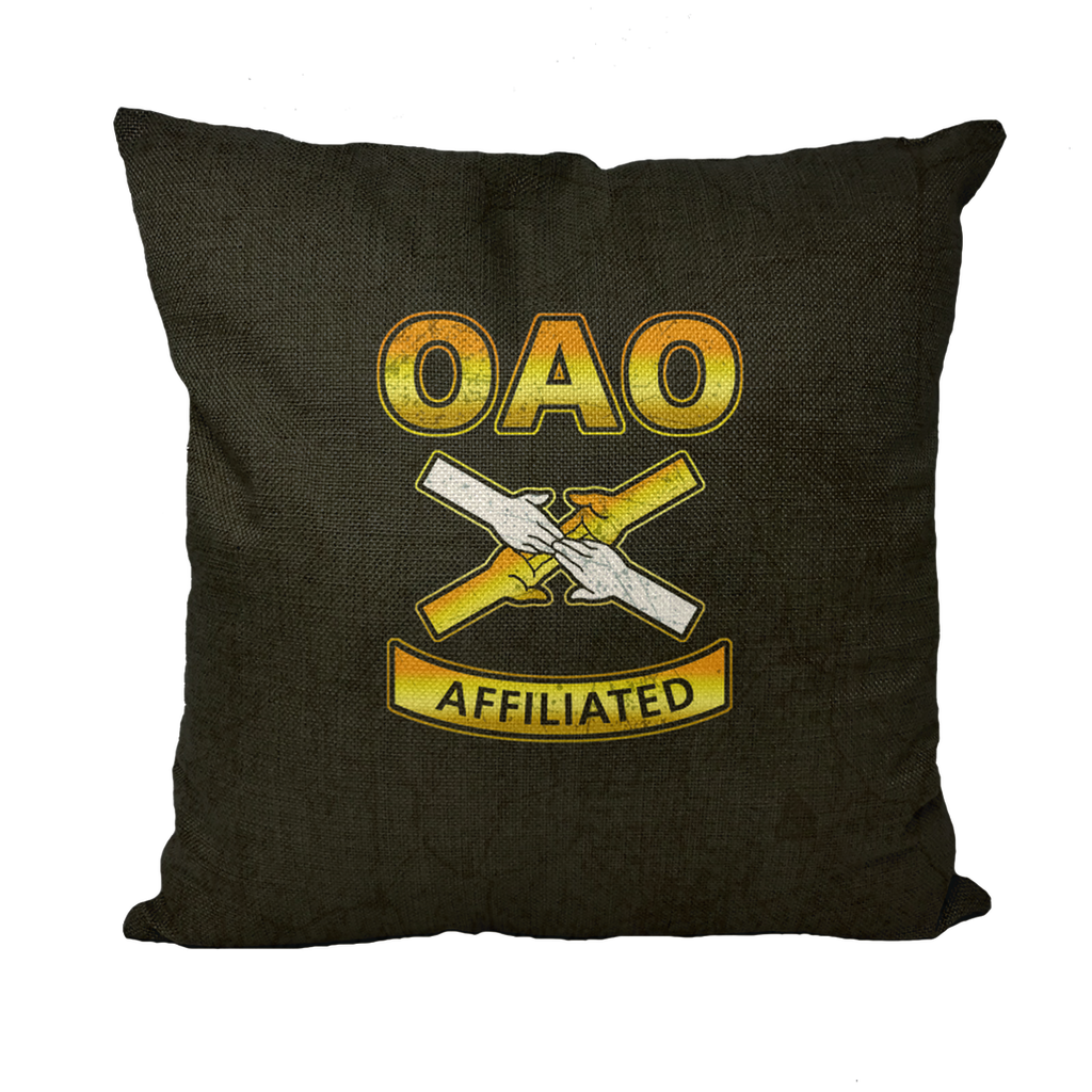 Over All Obstacles (USA) "Coat of Arms" Throw Pillow