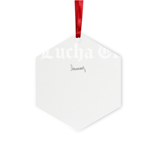 Lucha Times (White) Metal Hanging Ornament