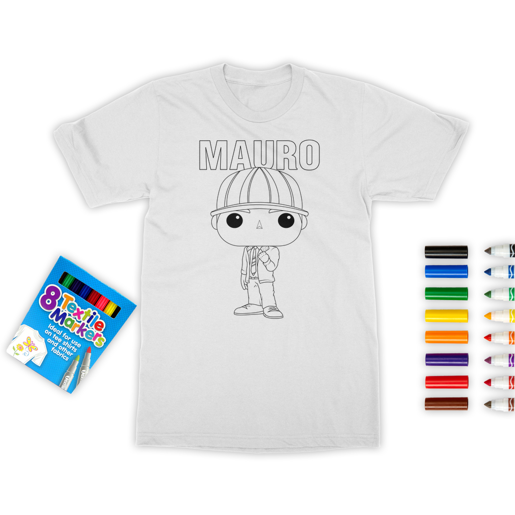 Mauro (BOL) "Lil Mauro" Color Me! Tee with Marker Set