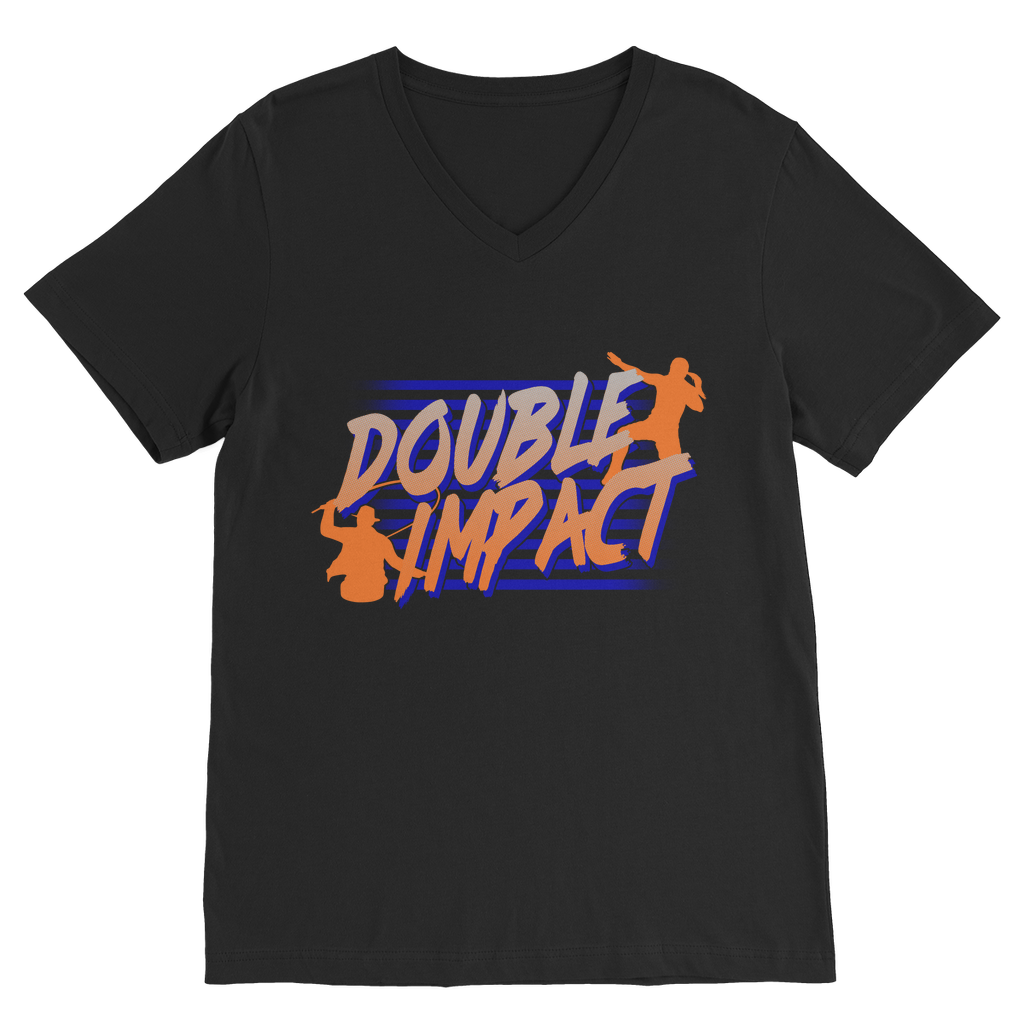 Double Impact (USA) "Logo" V Neck Tee