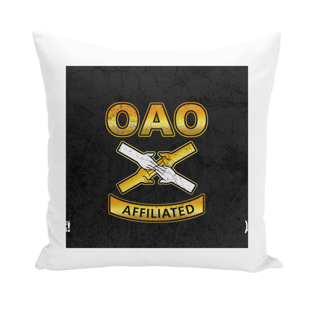 Over All Obstacles (USA) "Coat of Arms" Throw Pillow