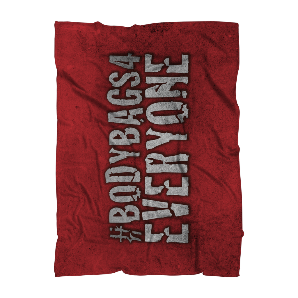 Mr Grim (USA) "Bodybags 4 Everyone" Throw Blanket