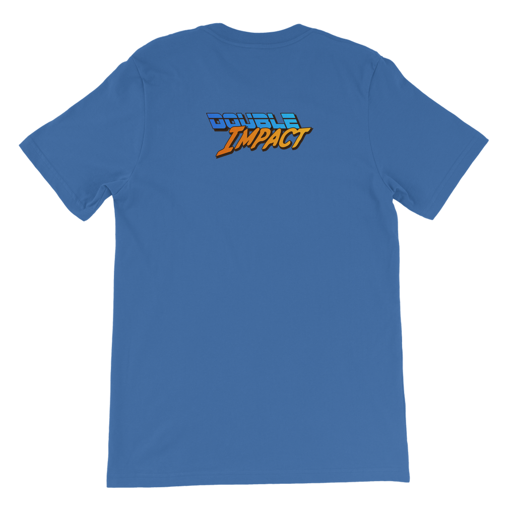 Double Impact (USA) Blue and Orange Youthwear Tee