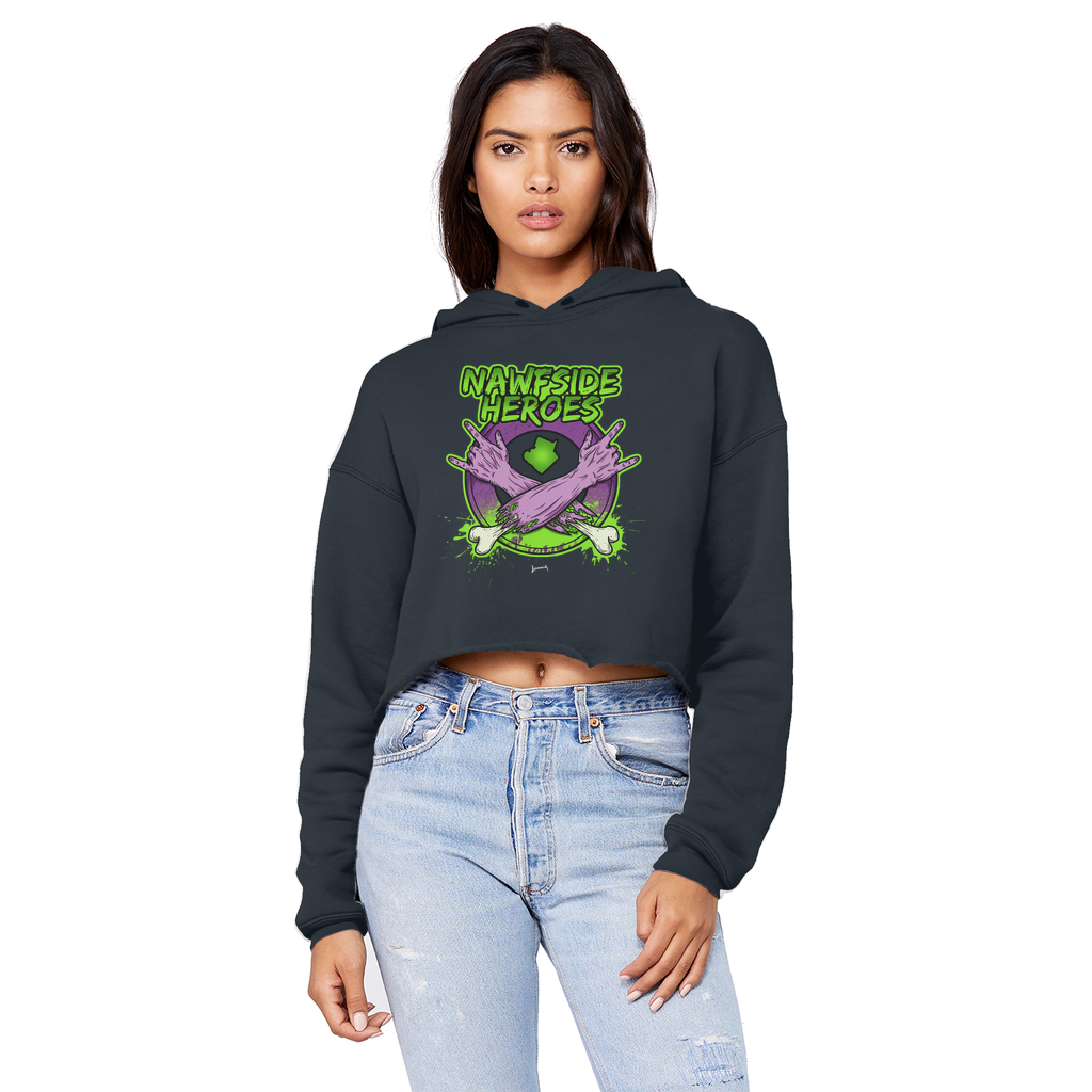 Nawfside Heroes (USA) "Coat of Arms" Unisex Crop Top Boyfriend Hoodie