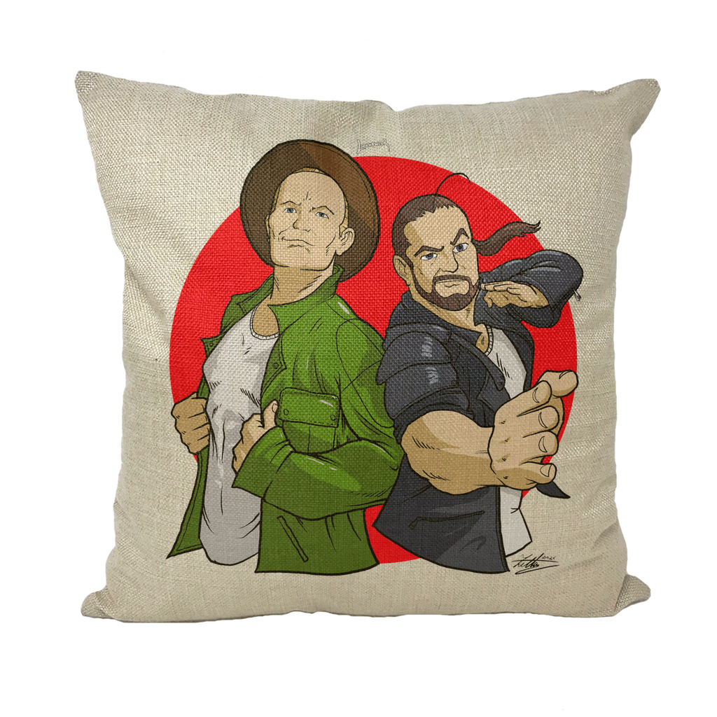 Double Impact (USA) "Comic Attack" Throw Pillow