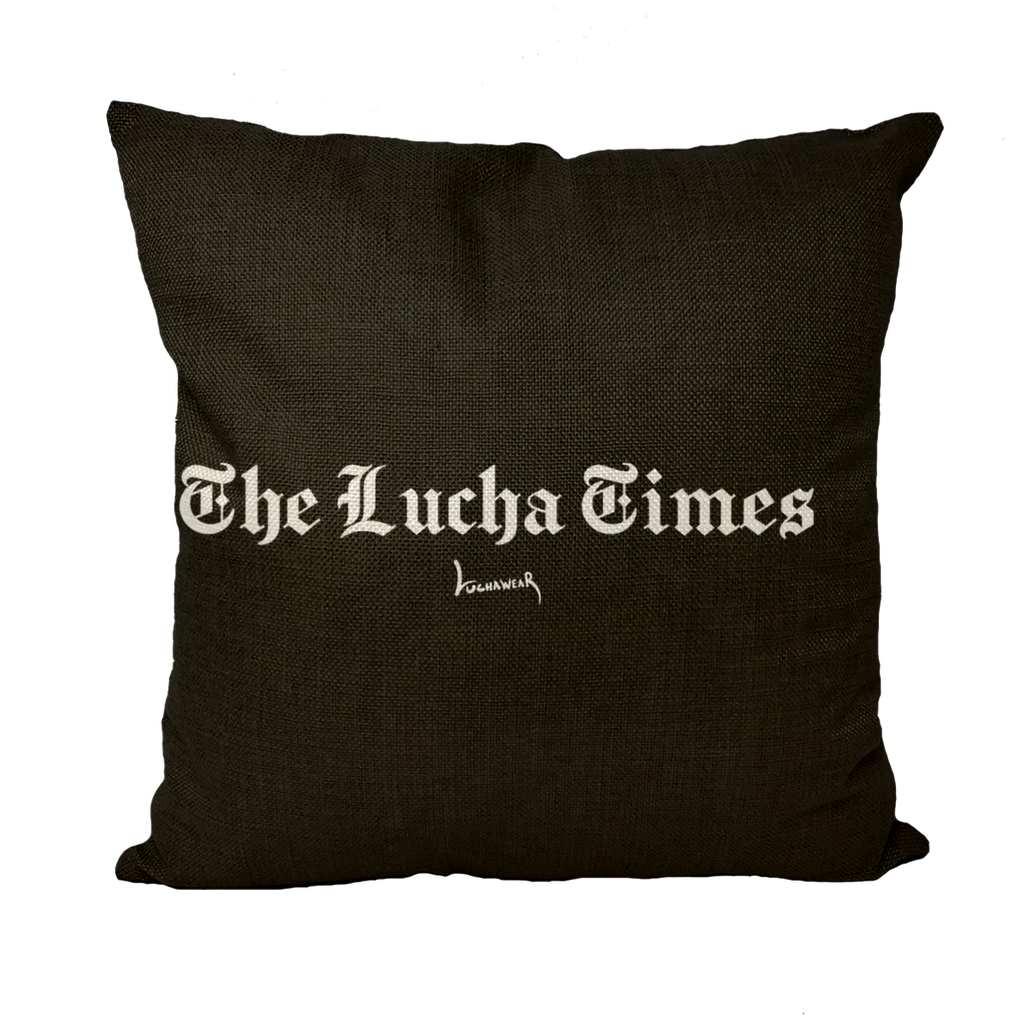 Lucha Times (White) Throw Pillow