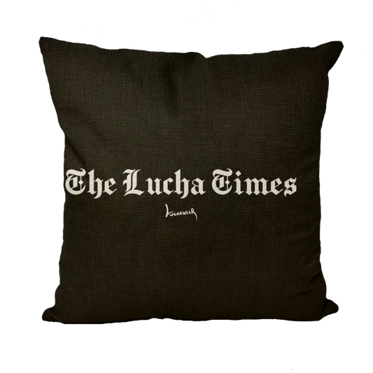 Lucha Times (White) Throw Pillow