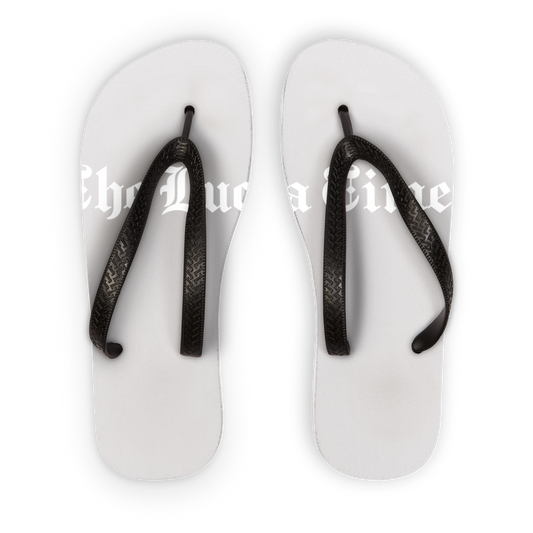 Lucha Times (White) Adult Flip Flops