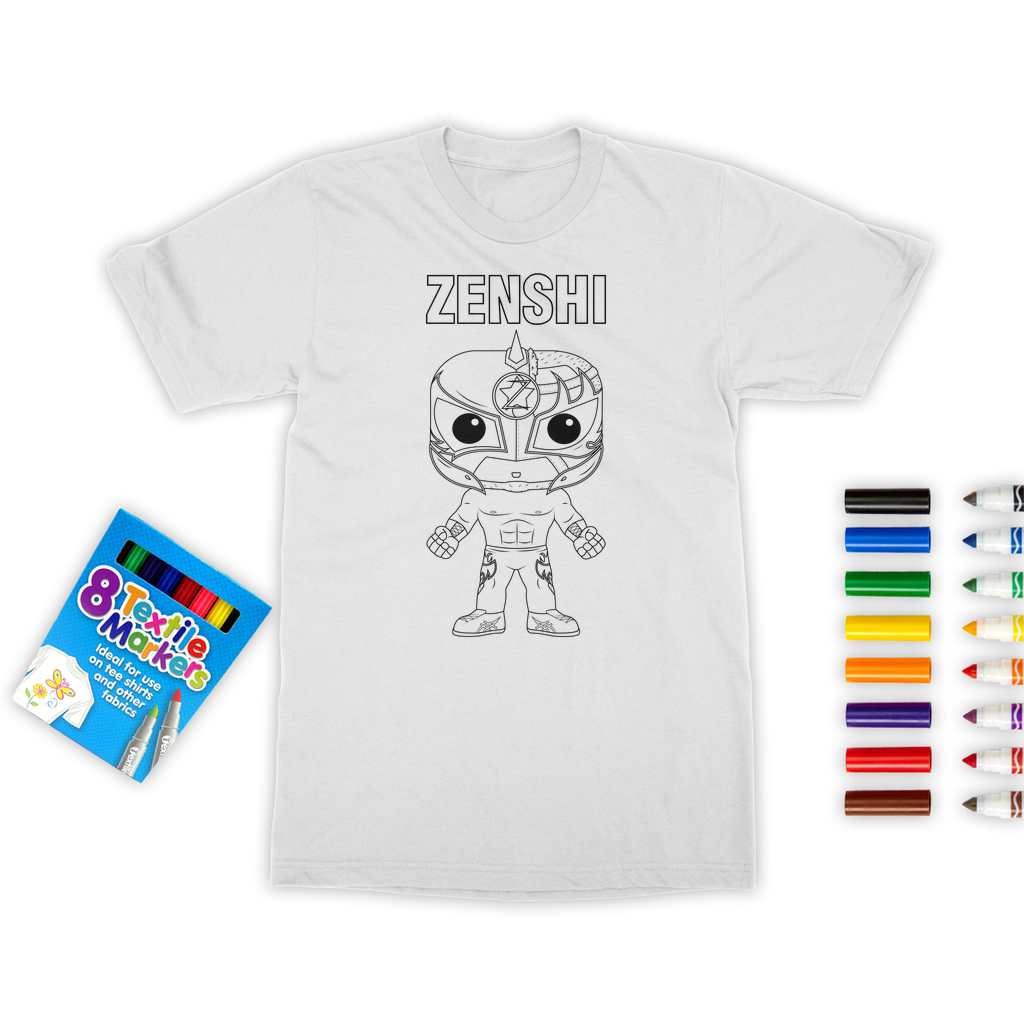 Zenshi (USA/CHL) "Lil Zenshi" Color Me! Tee with Marker Set