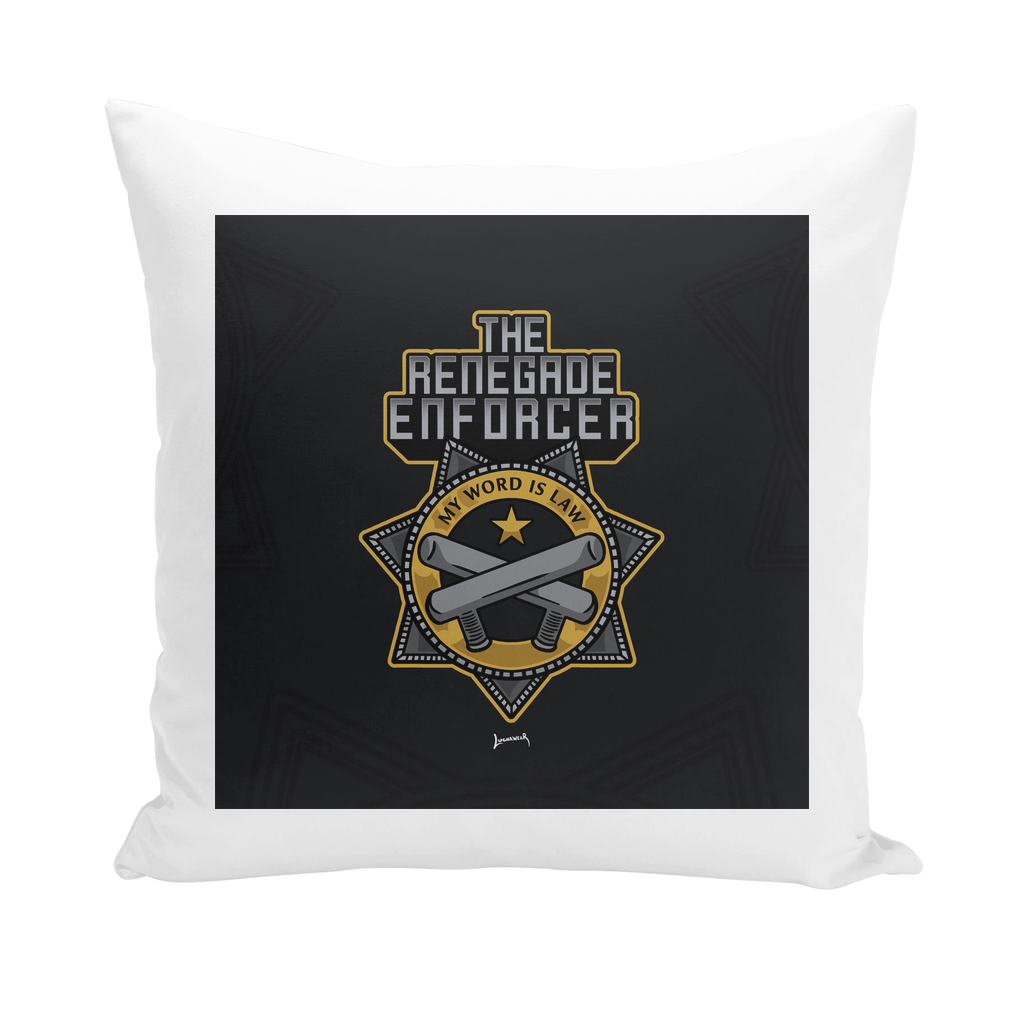 Renegade Enforcer (USA) "My Word is Law" Throw Pillow