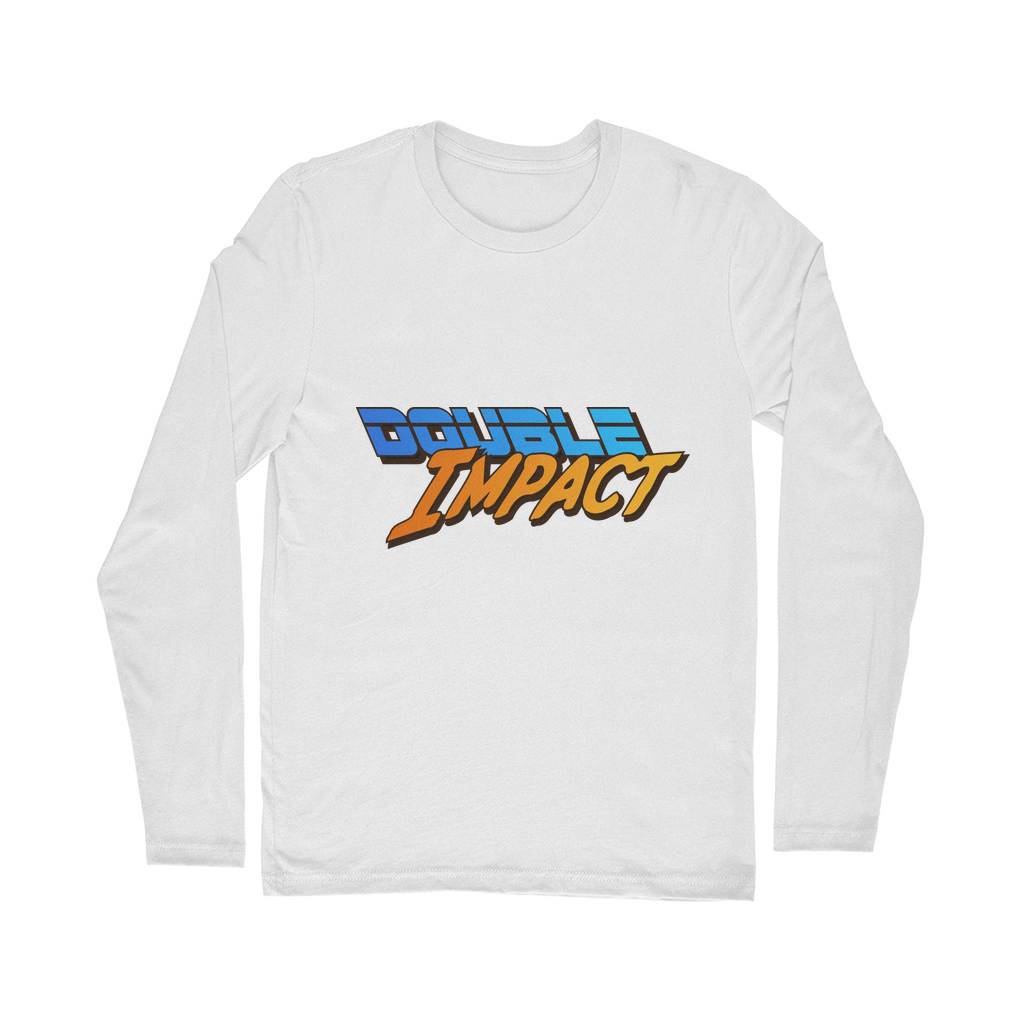 Double Impact (USA) Blue and Orange Unisex Long Sleeve Tee